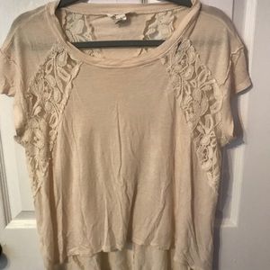 Tan lace shirt